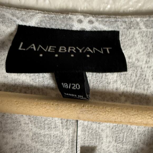 Lane Bryant Gray White Floral Print Sleeveless Wrap Dress Plus Size 20 - Picture 11 of 11